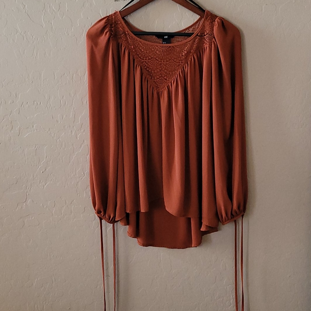Rust Bubble Blouse